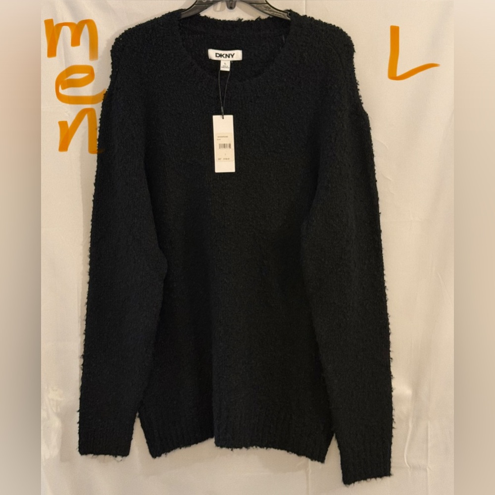DKNY Men's Black Crew Neck Sweater